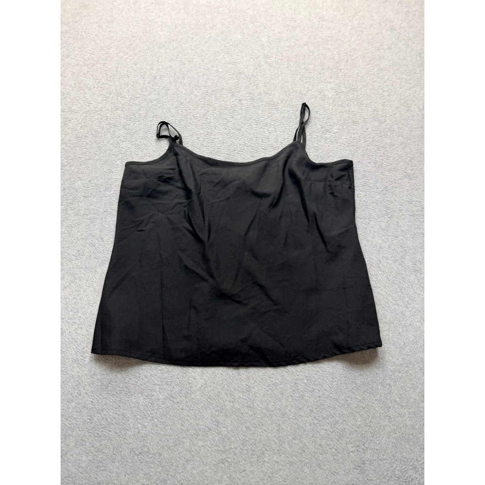 Black Spaghetti Strap Camisole Adjustable Sleeveless Tank Top Layering Cami